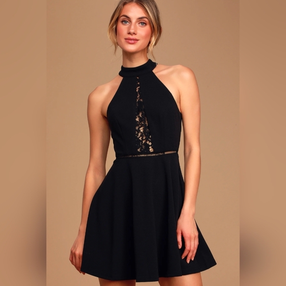 FINAL PRICE : Lulu's Take A Twirl Backless Skater Dress. Large. EUC - Picture 3 of 12